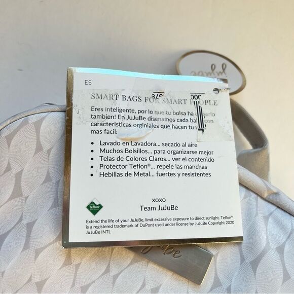 Jujube Midi Cozy Knit Grey White Backpack NWT - Picture 3 of 5